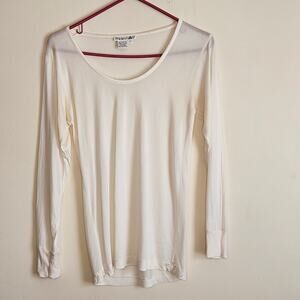 Winter Silks Long Sleeve 100% Silk Base Layer, Sz S, Ivory